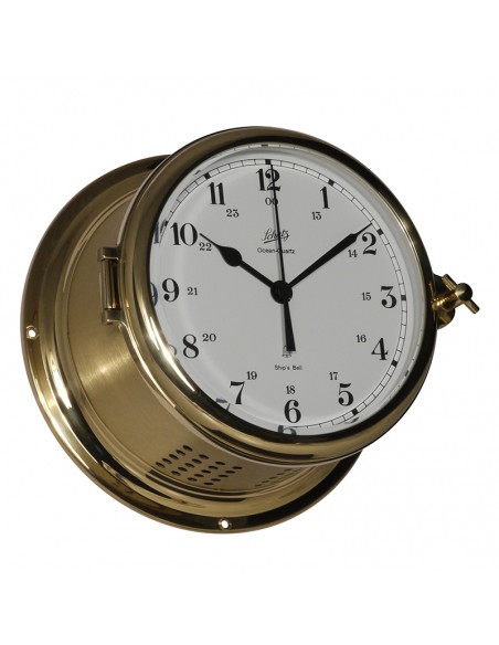 Royal 180 - Quartz Klok - Glazen Slaand - Arabisch - Mat Messing - Schatz 1881 - Scheepsinstrumenten - 481 CSA - € 449,00