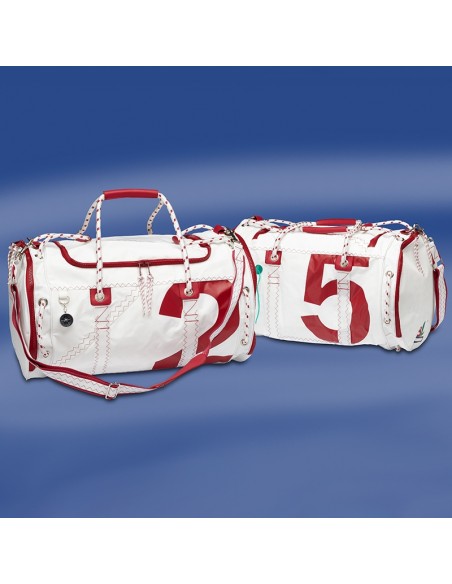 Ronde Zeildoek Reistas - Sea Mate - Rood - Trend Marine - Zeildoek Tassen - TM1027.3 - € 124,95