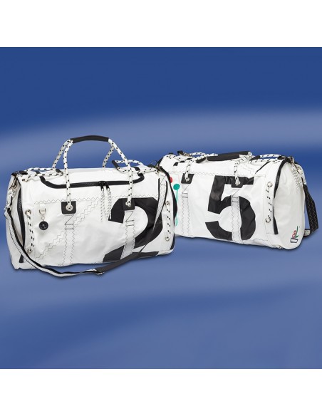 Ronde Zeildoek Reistas - Sea Mate - Zwart - Trend Marine - Zeildoek Tassen - TM1027.2 - € 124,95