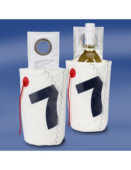 Zeildoek Wijnkoeler Met Ophangoog - Sea Cool - Navy - Trend Marine - Zeildoek Tassen - TM1024.1 - € 19,95