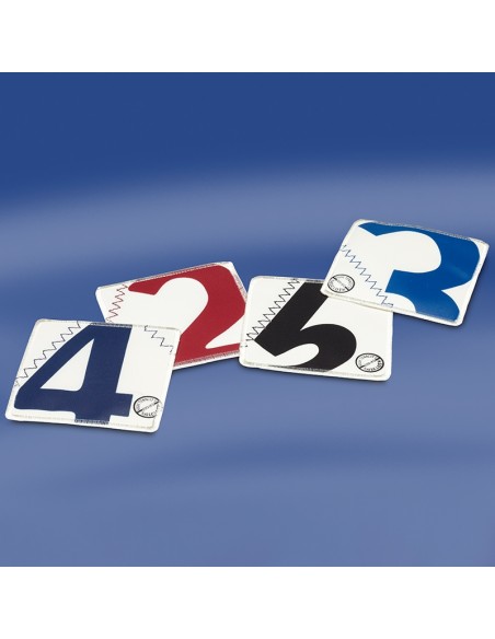 Zeildoek Onderzetters - Coasters - 4 Stuks - Navy Zwart Rood Royal Blue - Trend Marine - Zeildoek Tassen - TM1019 - € 14,50