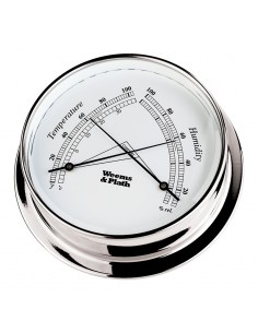 Endurance I 125 - Thermometer / Hygrometer - Verchroomd - 152 mm - Weems & Plath - Scheepsinstrumenten - BAC3102C - € 189,95