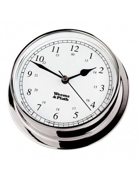 Endurance I 125 - Quartz Klok - Arabisch - Verchroomd - 152 mm - Weems & Plath - Scheepsinstrumenten - BAC3104 - € 174,95