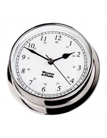 Endurance I 85 - Quartz Klok - Arabisch - Verchroomd - 108 mm - Weems & Plath - Scheepsinstrumenten - BAC3118 - € 149,95
