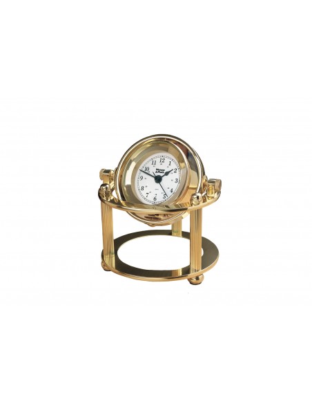 Solaris - Bureaumodel Quartz Klok - Arabisch - Messing - Weems & Plath - Scheepsinstrumenten - BAC3136 - € 489,00