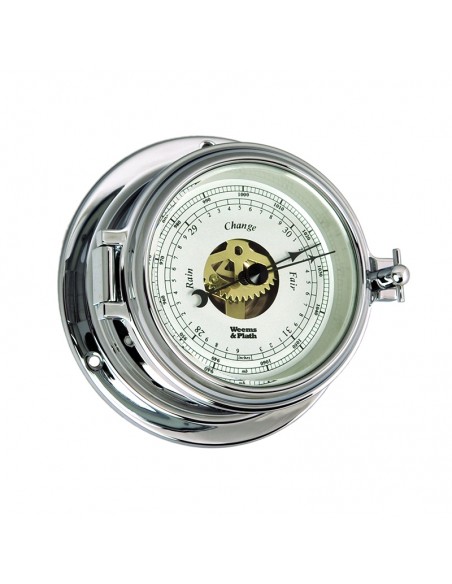 Endurance II 105 - Barometer - Open - Verchroomd - 121 mm - Weems & Plath - Scheepsinstrumenten - BAC3181 - € 204,95