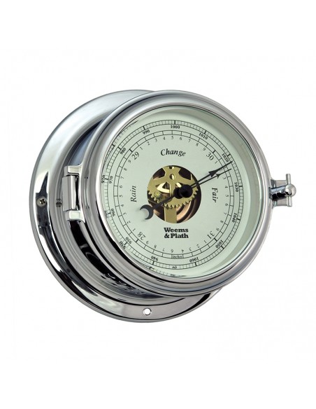 Endurance II 115 - Barometer - Open - Verchroomd - 152 mm - Weems & Plath - Scheepsinstrumenten - BAC3190 - € 239,95