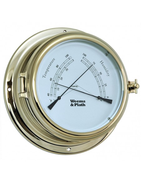 Endurance II 135 - Thermometer / Hygrometer - Messing - 178 mm - Weems & Plath - Scheepsinstrumenten - BAC3195 - € 249,95