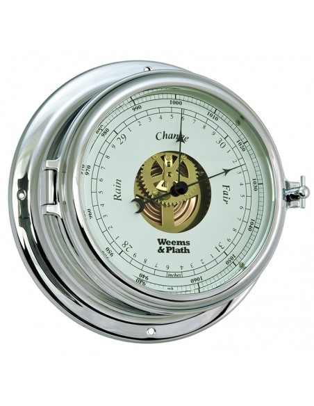 Endurance II 135 - Barometer - Open - Verchroomd - 178 mm - Weems & Plath - Scheepsinstrumenten - BAC3198 - € 299,95
