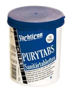 Pury Tabs - Sanitair Tabletten - 15 Stuks - Yachticon - Onderhoud - 06.1139.00 - € 19,95