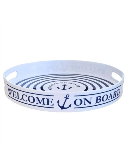 Dienblad - Rond - Antislip - 28 cm - Welcome On Board - Nautische Accessoires - 10079801 - € 12,20