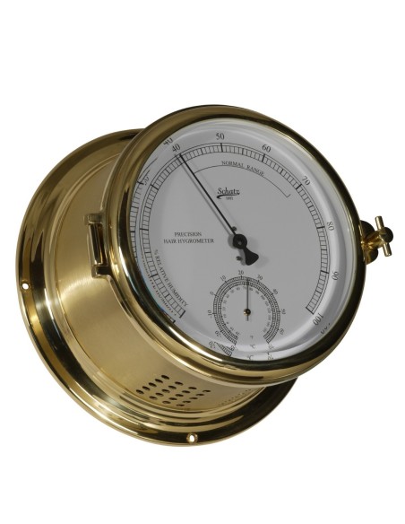 Royal 180 - Haarhygrometer - Thermometer - Mat Messing - Schatz 1881 - Scheepsinstrumenten - 481 HT - € 323,75