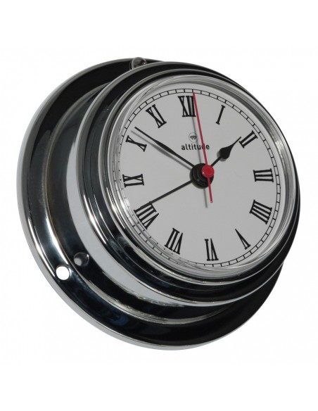 Quartz Klok - Chroom - 95 mm - Alarm - Altitude - Scheepsinstrumenten - 843 CA - € 81,00