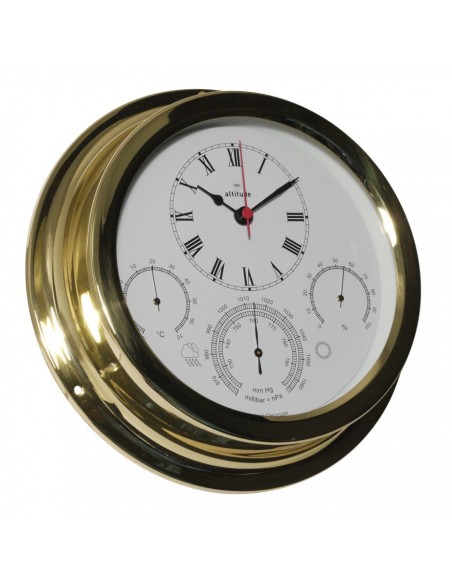 Quartz Klok / Barometer / Thermometer / Hygrometer - 224 mm - Altitude - Scheepsinstrumenten - 880 C-BTH - € 149,00