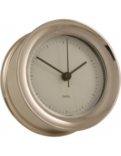 Zealand Quartz Klok - Glanzend RVS - 110 mm - Delite - Scheepsinstrumenten - 630210 - € 175,00