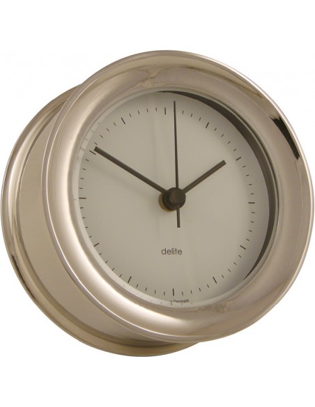 Zealand Quartz Klok - Glanzend RVS - 110 mm - Delite - Scheepsinstrumenten - 630210 - € 175,00