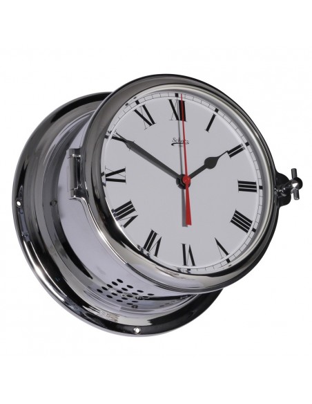 Royal 180 - Quartz Klok - Romeins - Verchroomd - Schatz 1881 - Scheepsinstrumenten - 483 C - € 335,00