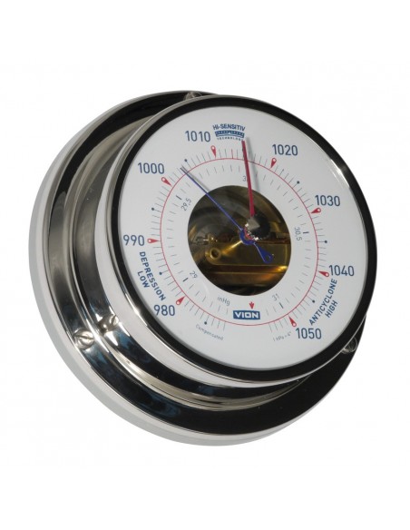 Barometer - Glanzend RVS - 97 mm - VION - Scheepsinstrumenten - A080 B - € 105,00