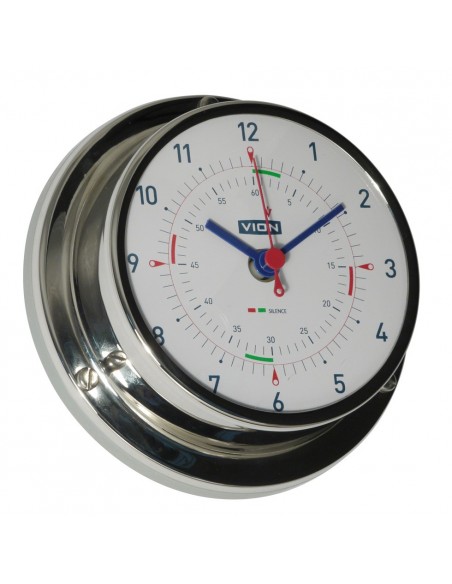 Quartz Klok - Glanzend RVS - 97 mm - VION - Scheepsinstrumenten - A080 C - € 105,00
