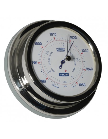 Barometer - Glanzend RVS - 129 mm - VION - Scheepsinstrumenten - A100 B - € 99,00