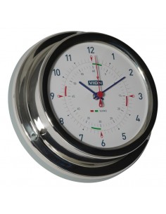 Quartz Klok - Glanzend RVS - 129 mm - VION - Scheepsinstrumenten - A100 C - € 99,00