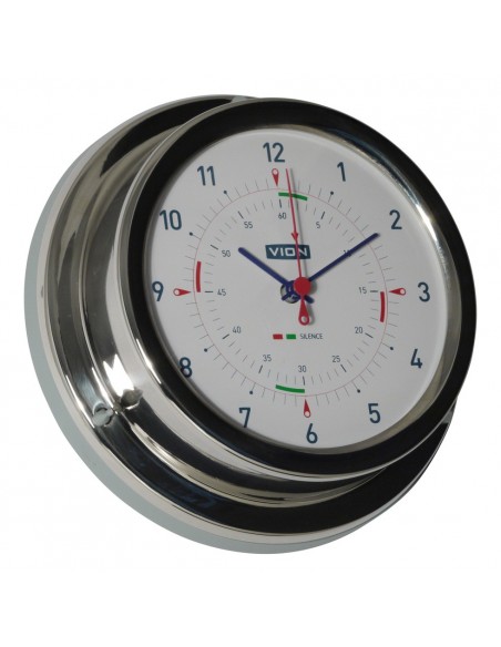 Quartz Klok - Glanzend RVS - 129 mm - VION - Scheepsinstrumenten - A100 C - € 99,00