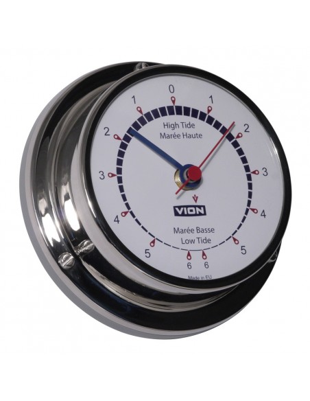 Getijdenklok - Glanzend RVS - 97 mm - VION - Scheepsinstrumenten - A080 IM - € 105,00