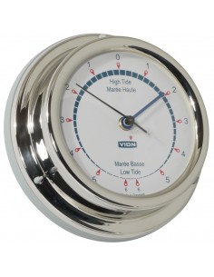 Getijdenklok - Glanzend RVS - 129 mm - VION - Scheepsinstrumenten - A100 IM - € 99,00