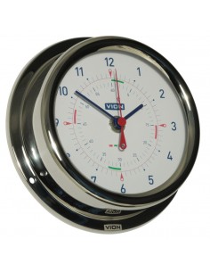 Quartz Klok Radiostilte - Glanzend RVS - 150 mm - VION - Scheepsinstrumenten - A130 C - € 103,50