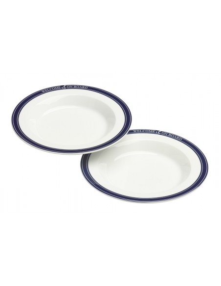 Diep Bord - 23 cm - Welcome On Board - Scheepsserviesgoed - 10019816 - € 14,80